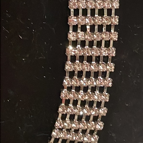 MCM 27” silver tone 6 row w/636 prong set Austrian crystals Tennis necklace - Picture 9 of 14